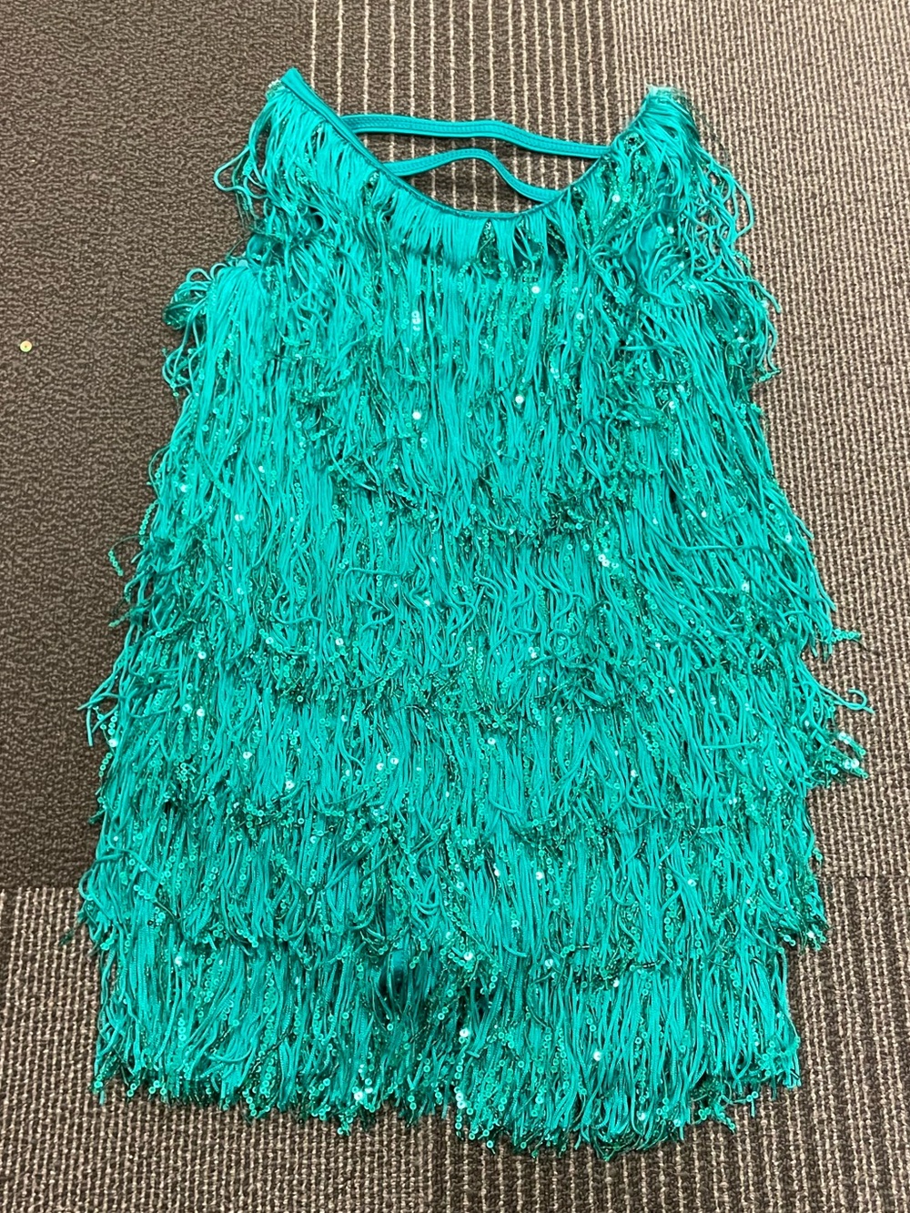 Weissman Teal Fringe Party Dress for Girls
